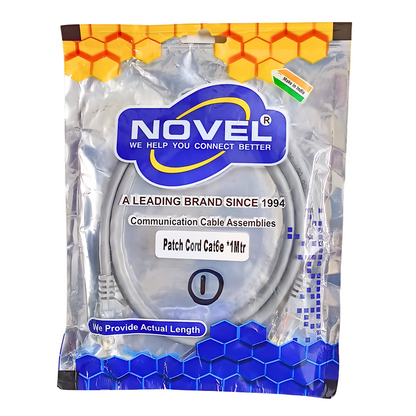 NOVEL Cat 6E Patch Cord Cable 1 Meter -Cables -Ethernet -Robocraze