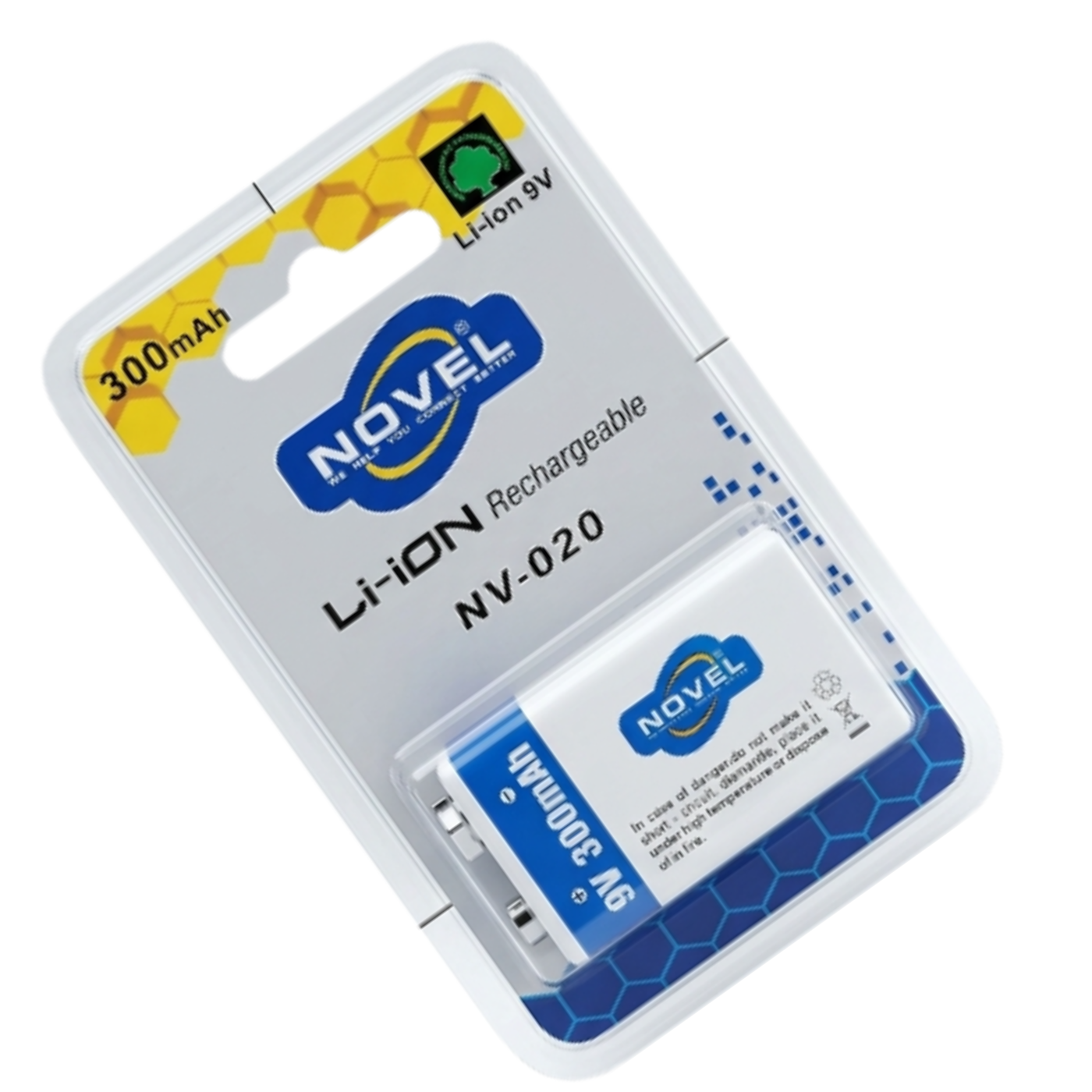 Novel NV 300mAh Li-ion Rechargeable Battery - Li Ion Batteries - Robocraze