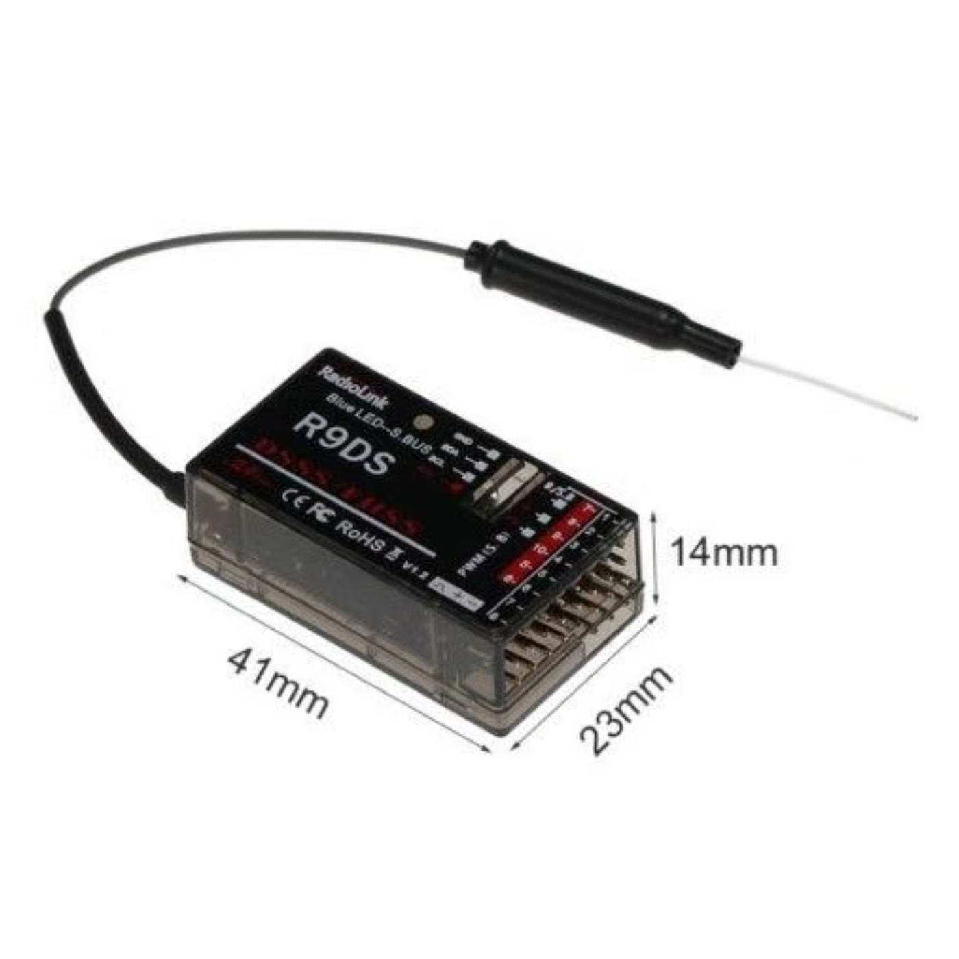 RadioLink R9DS 9CH 2.4GHz RC Receiver -Drone Parts -Drone Controllers -Robocraze