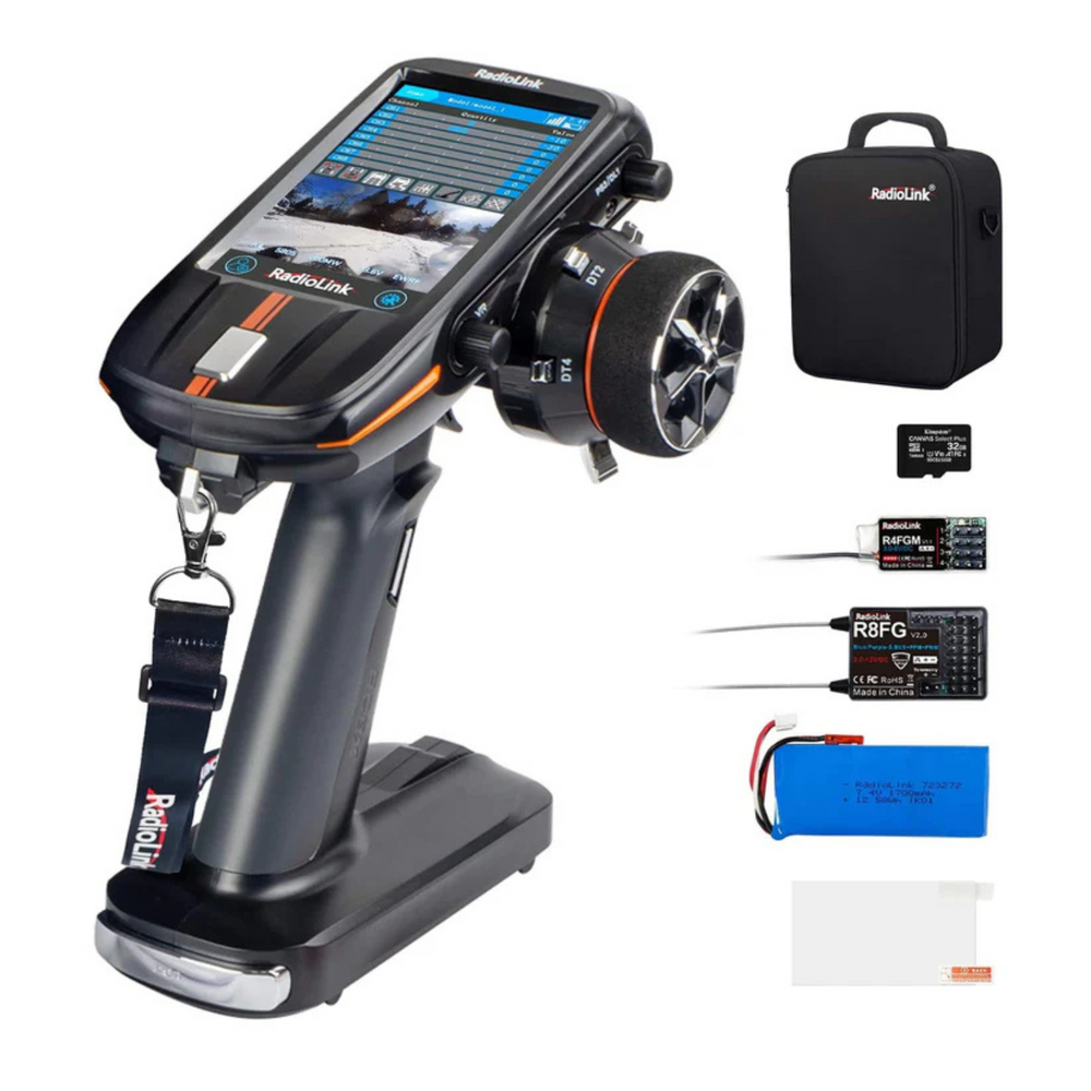 Radiolink RC8X Emisora RC Mando RC Smart Control de 8 Canales con Giroscopio Impermeable, Receptor R8FG Pantalla de 4,3 Pulgadas 200 Modelo de Memoria Transmisor para Coches RC, Barcos RC Radiolink RC8X Emisora RC Mando RC Smart Control de 8 Canales con Giroscopio Impermeable, Receptor R8FG Pantalla de 4,3 Pulgadas 200 Modelo de Memoria Transmisor para Coches RC, Barcos RC