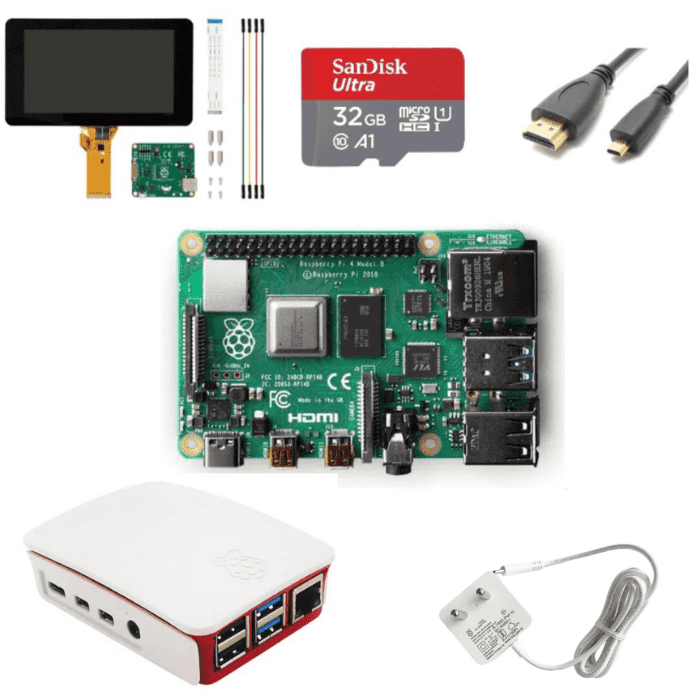 Official Raspberry Pi 4 8gb Kit with 7