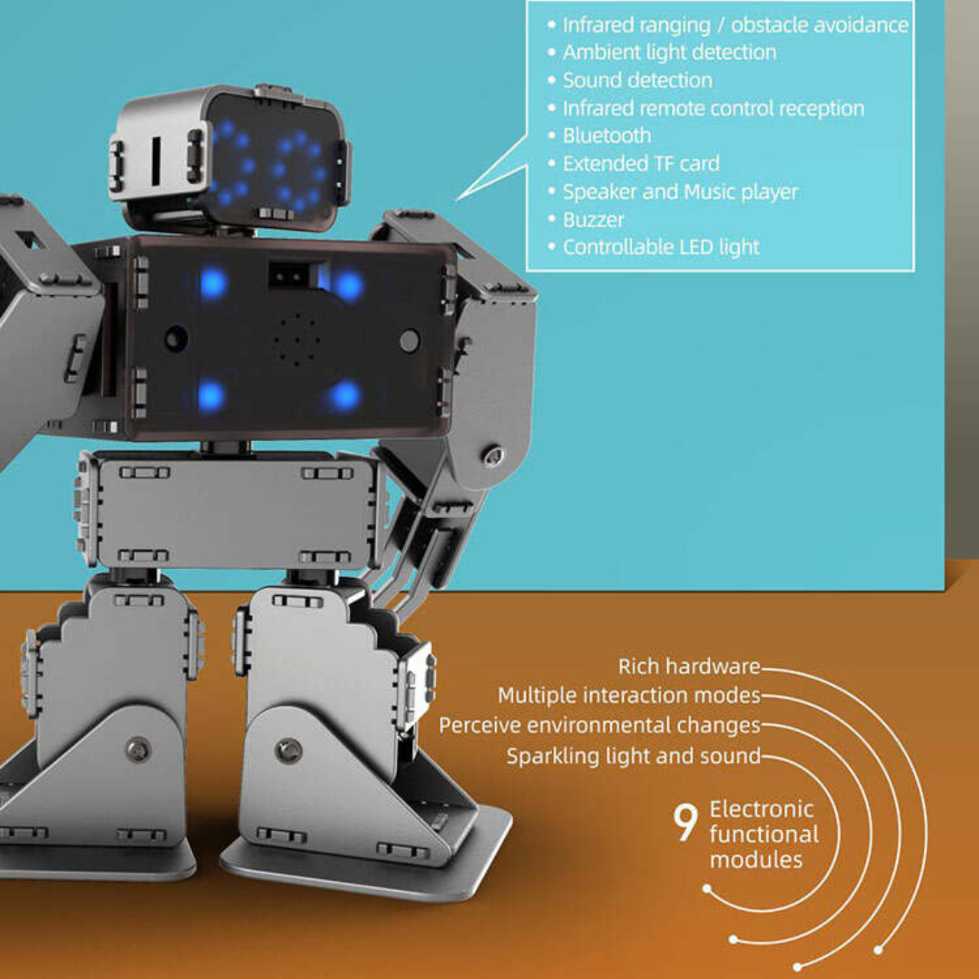 RoboMaker JMC-SV-1707 10 DOF Humanoid Robot Kit -DIY Kits -Robotic Kits -Robocraze