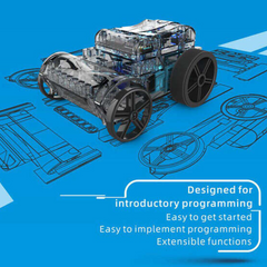 RoboRun JMC-NY-1799 Programmable 4 Wheeled RC Robot Car Kit for Children -DIY Kits -Robotic Kits -Robocraze