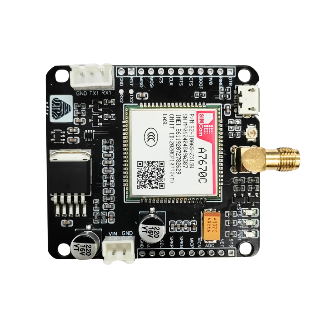 SIMA7670C 4G LTE GSM Development Board (LM39302) V1.1 -Devlelopment Boards -Robocraze