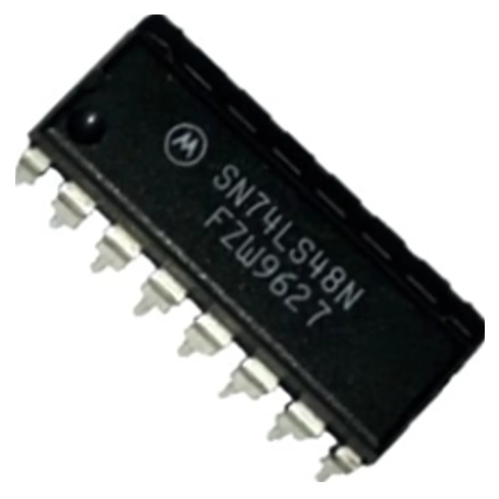 SN74LS48N BCD to 7-Segment Decoder – Motorola SN74LS48N IC for BCD to 7-segment decoding. -Robocraze