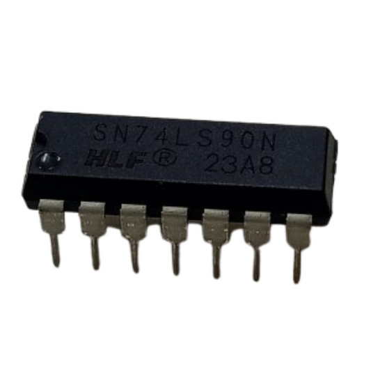 SN74LS90N Decade Counter IC – 4-bit decade counter IC SN74LS90N for frequency division & circuits. -Robocraze