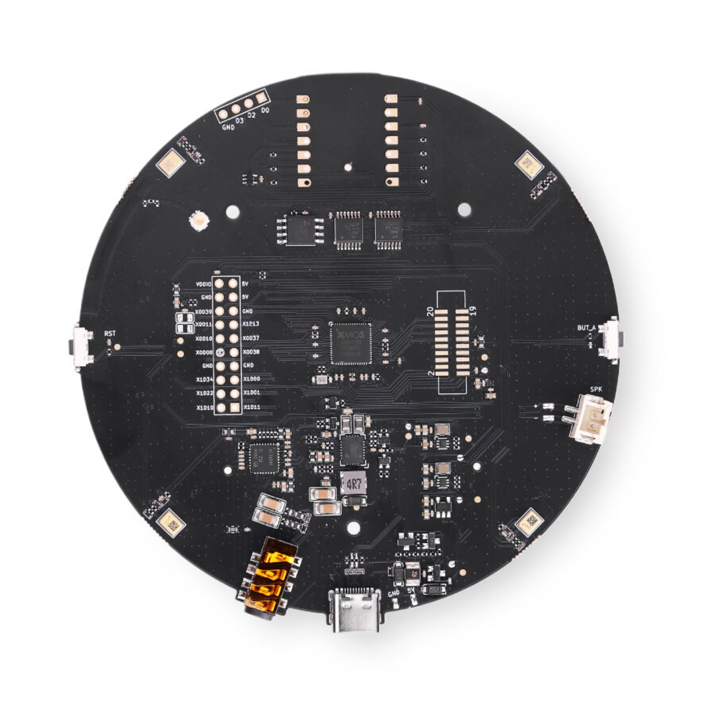 Seeed Studio reSpeaker XMOS XVF3800 – AI 4-Mic Array for Clear Voice in Noisy Environments -Electronic Modules -Audio Components -Robocraze