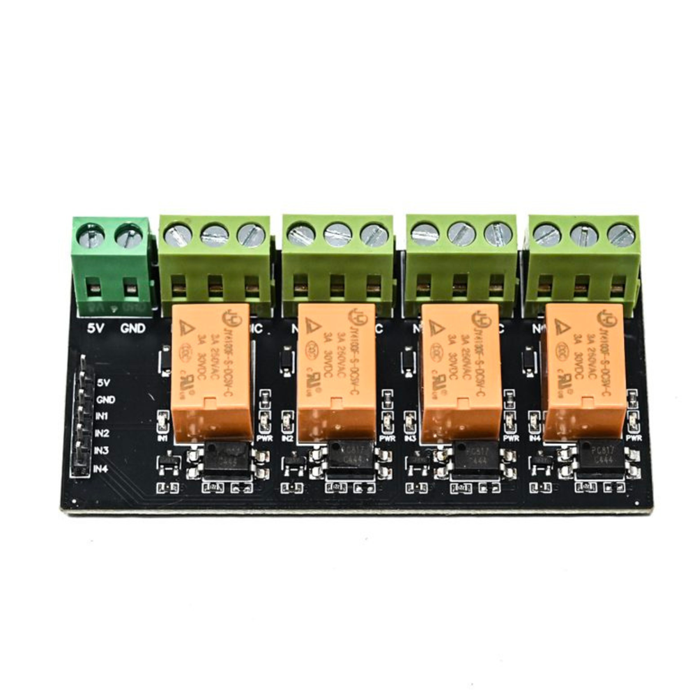 SmartElex 5V 3A 4 Channel Signal Relay Module -Electronic Modules -Relays -5V Relays Modules -Robocraze