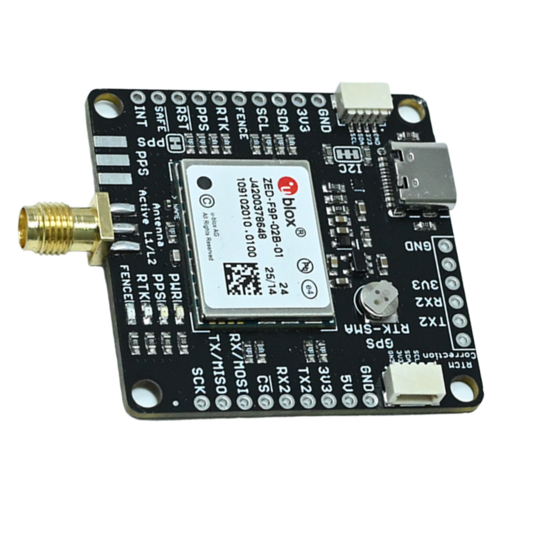 SmartElex GPS-RTK Board SMA ZED-F9P-02B - IOT & WIireless - GSM, GPS, GPRS - Robocraze
