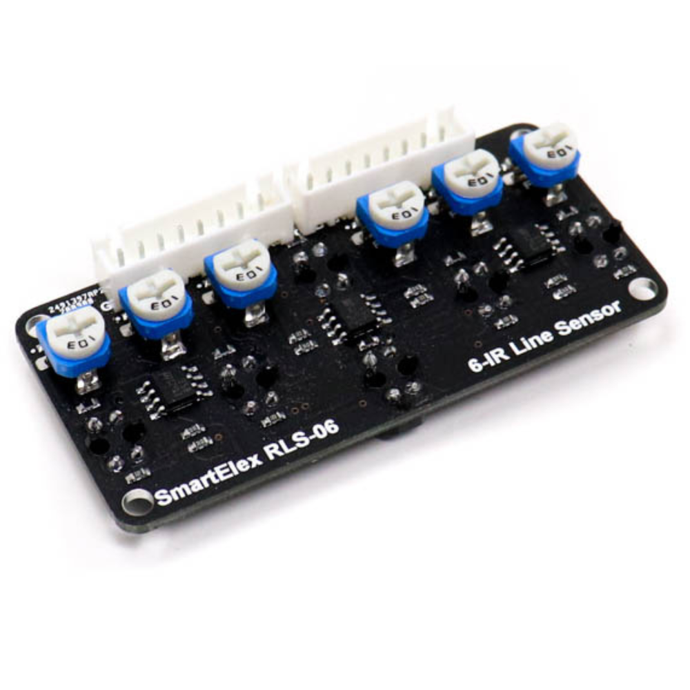 SmartElex RLS-06 Analog & Digital 6 IR Line Sensor Array with Potentiometer -Sensors -IR Proximity/Motion Sensors -Robocraze