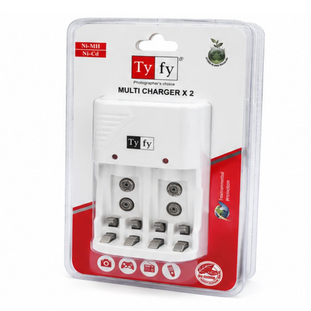 TYFY Multi Charger X2 with 9V Battery Option -Batteries & Power Supply -Battery Charger -Robocraze