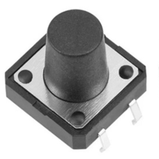 Tactile 4 Pin Push Button Switch 12X12X10mm (Pack of 5) -Electronic Components -Switches -Push Buttons -Robocraze