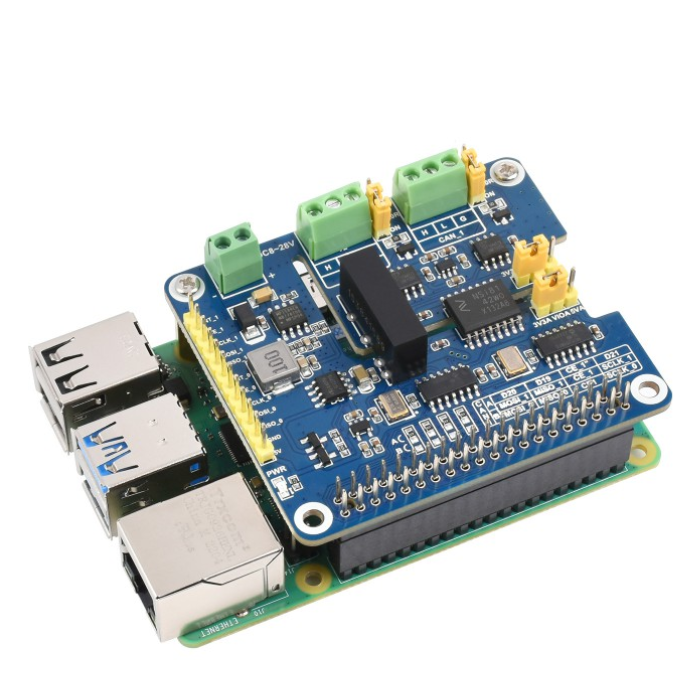 Waveshare 2-Channel CAN FD HAT Raspberry Pi Expansion Board -Raspberry Pi -Raspberry Pi Boards -Robocraze