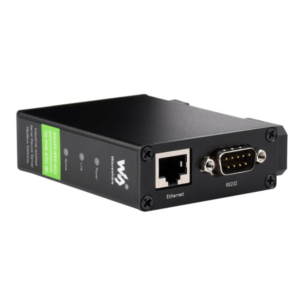 Waveshare Industrial Serial Server - RS232/RS485/RS422 to RJ45 Ethernet Converter with TCP/IP Support -Industrial Electronic Modules -Robocraze