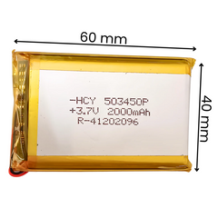 Witty Fox 2000mAh Rechargeable 3.7v LiPo Battery -Lithium Polymer Battery for Drone -Robocraze