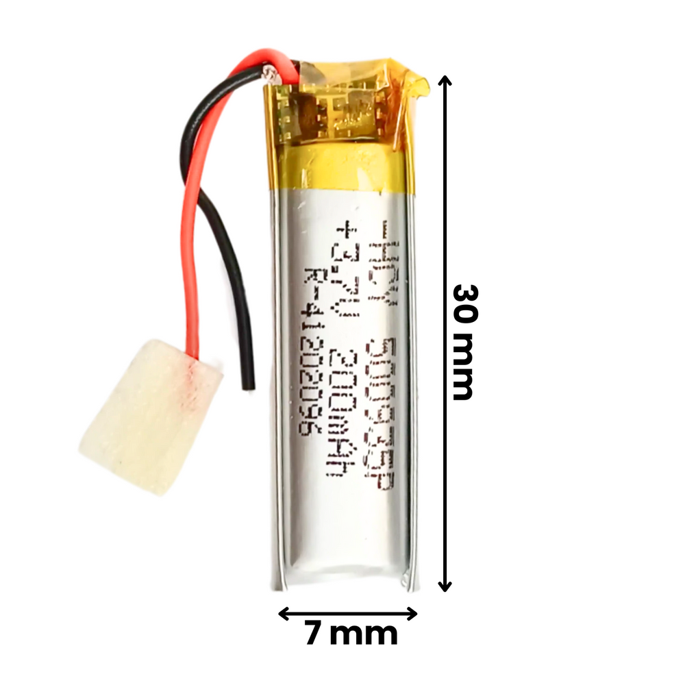 Witty Fox 200mAh Rechargeable 3.7V LiPo Battery for Drone -Lithium Polymer Battery for Drone -Robocraze