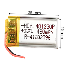 Witty Fox 480mAh Rechargeable 3.7v LiPo Battery -Lithium Polymer Battery for Drone -Robocraze
