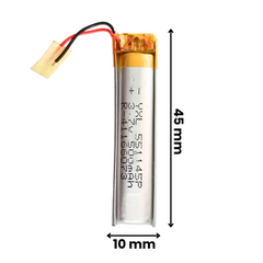 Witty Fox 500mah Rechargeable 3.7v LiPo Battery -Lithium Polymer Battery for Drone -Robocraze