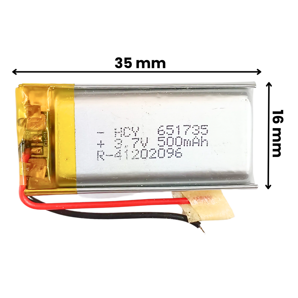 Witty Fox 500mah Rechargeable 3.7v Lithium Polymer Battery -LiPo Battery for Drone -Robocraze