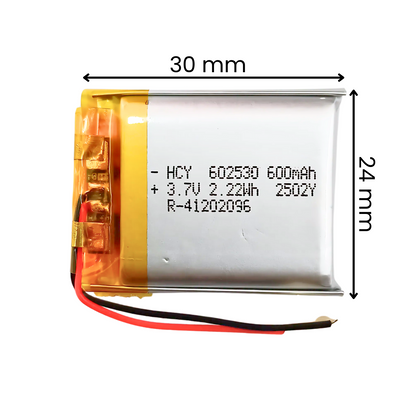 Witty Fox 600mAh Rechargeable 3.7v LiPo Battery -Lithium Polymer Battery for Drone -Robocraze