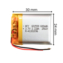 Witty Fox 600mAh Rechargeable 3.7v LiPo Battery -Lithium Polymer Battery for Drone -Robocraze