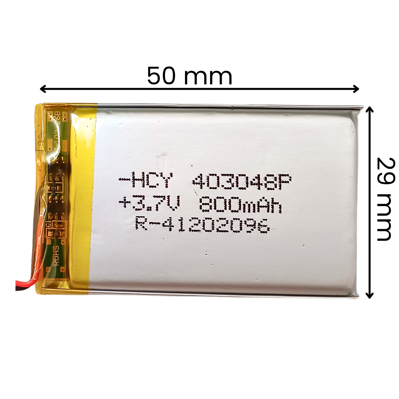 Witty Fox 800mAh Rechargeable 3.7v LiPo Battery -Lithium Polymer Battery for Drone -Robocraze