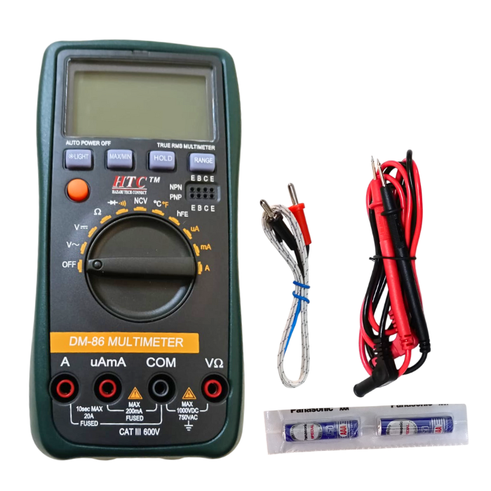 HTC DM-86 Digital Multimeter – High-accuracy meter for DIY electrical testing.-Digital Multimeter -Robocraze