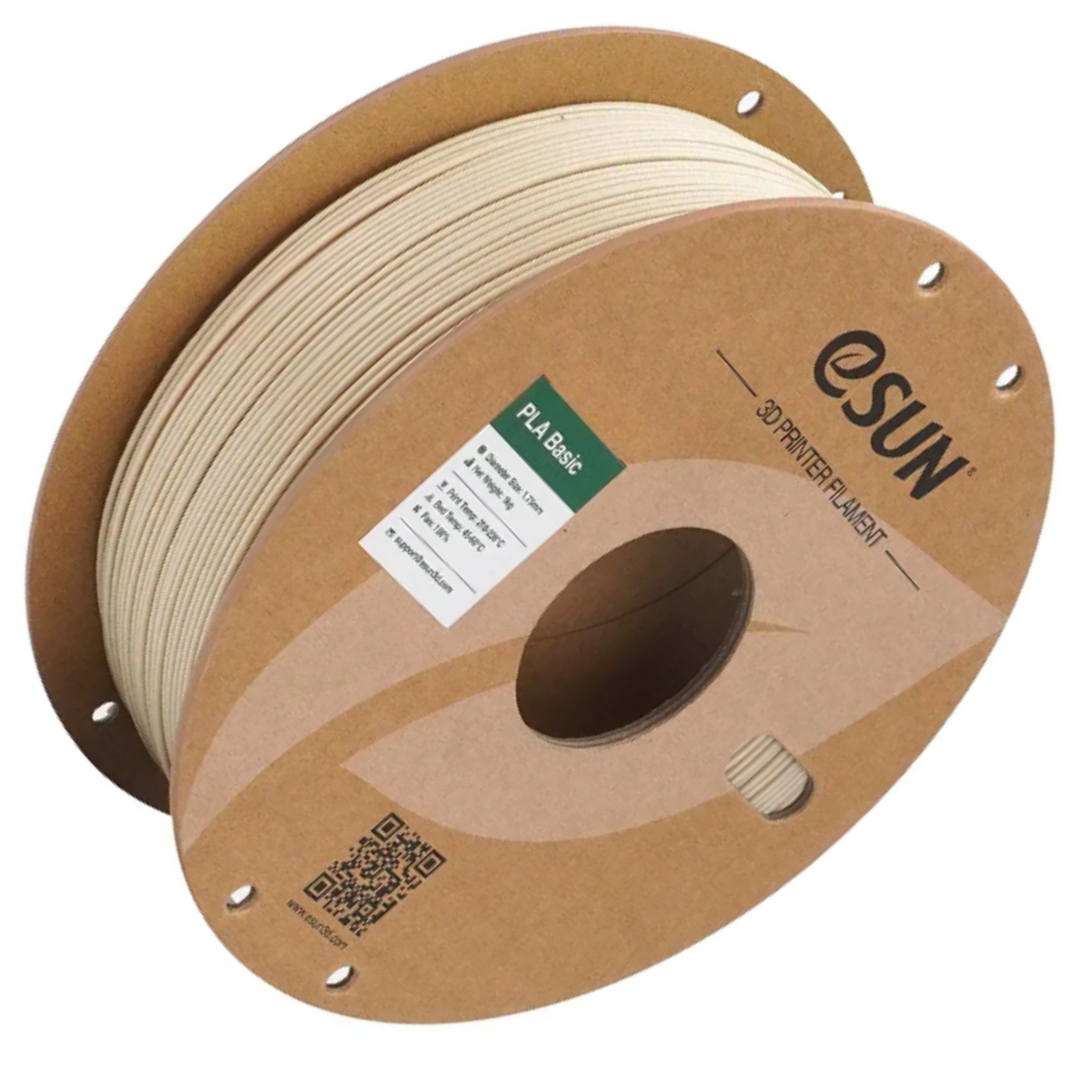 Filment Paper eSun 1.75mm PLA-Basic 3D Printing Filament 1kg Paper Roll Bone White ...