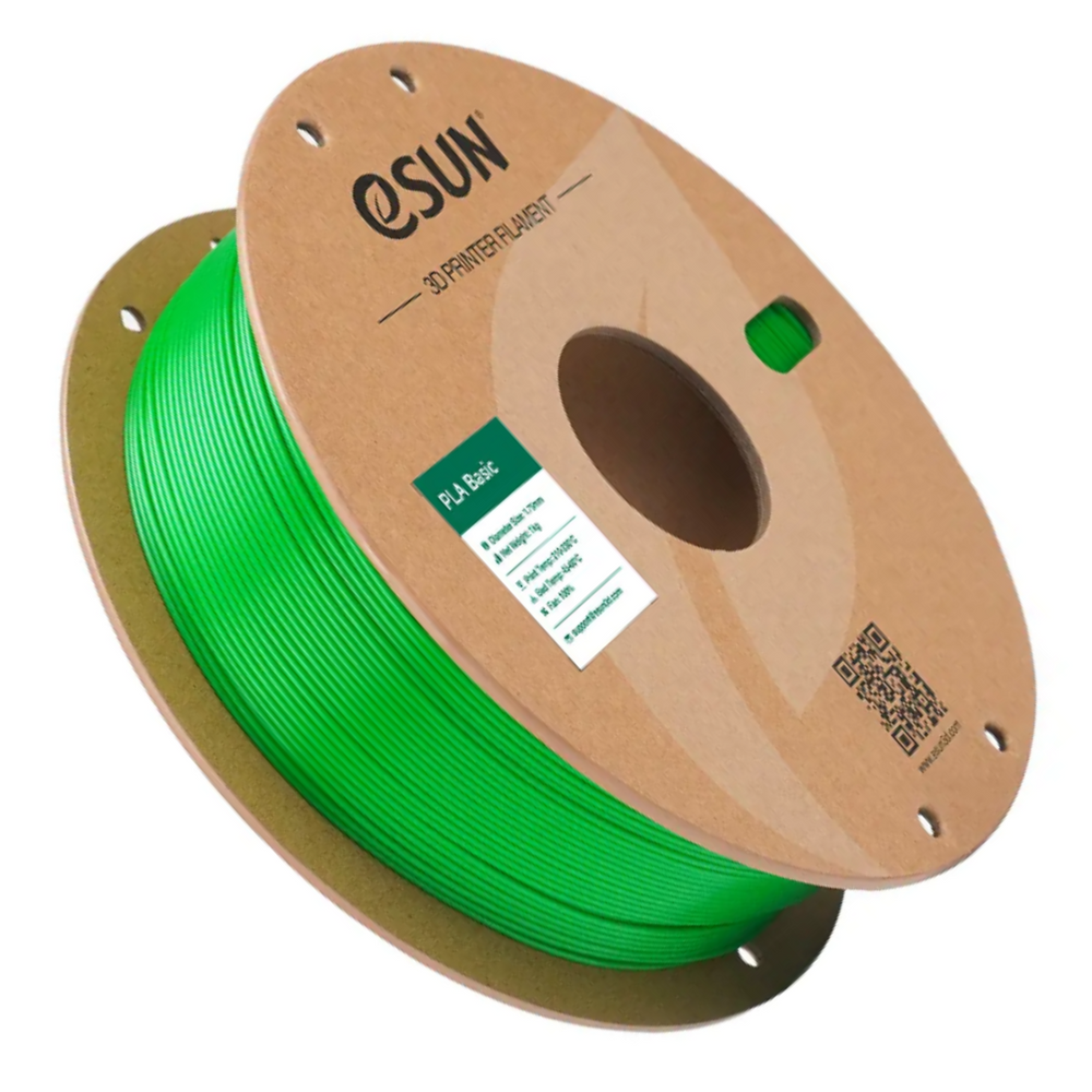 eSun PLA-Basic 1.75mm 1kg Roll 3D Printing Filament Green Color -3D Printers/Pens -Filaments -Robocraze
