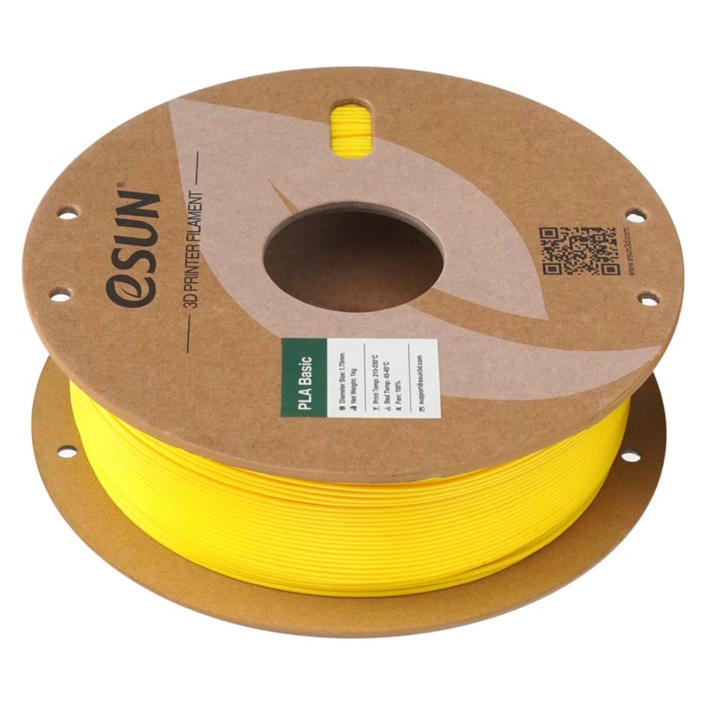 eSun PLA-Basic 1.75mm 3D Printing Filament 1kg Roll Yellow Color -3D Printers/Pens -Filaments -Robocraze