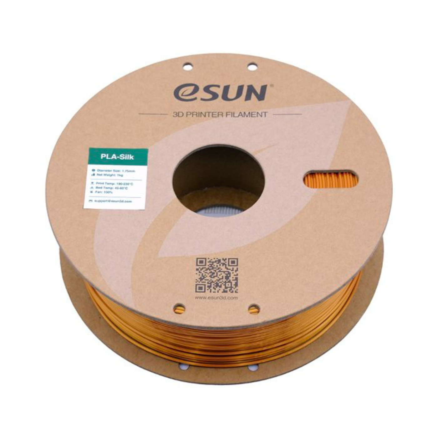 Filment Paper eSun PLA-Silk 1.75mm Filament 1kg Paper Roll Copper Color – Robocraze