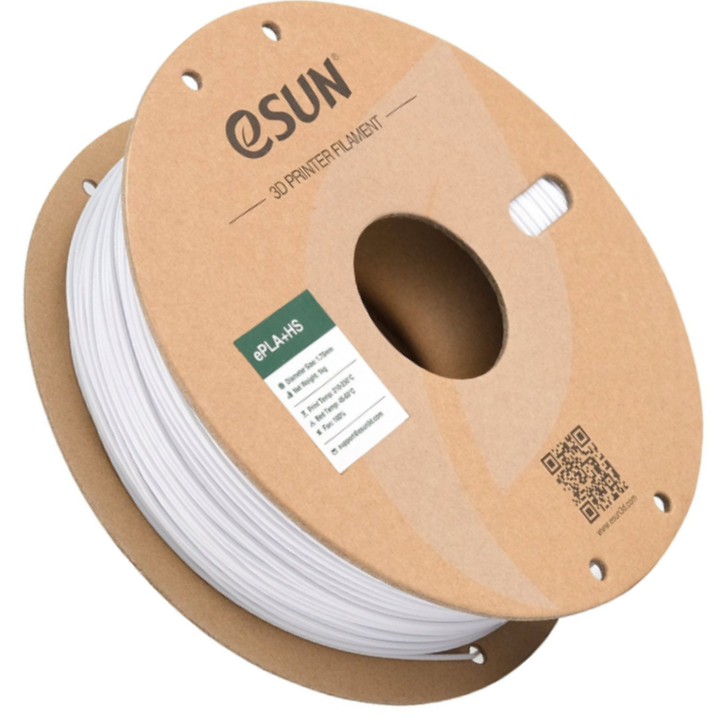 eSUN ePLA+HS White 1.75mm High Speed PLA Filament  - Robocraze