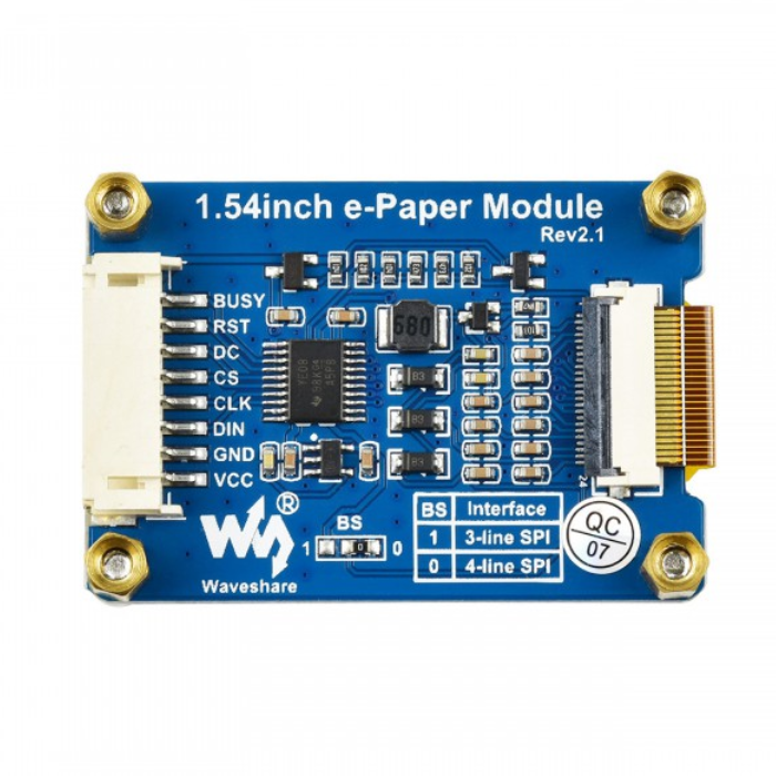 1.54" E-Ink Display Module (200x200, 3-color) – Low-power digital display. -E-Ink Display -Robocraze
