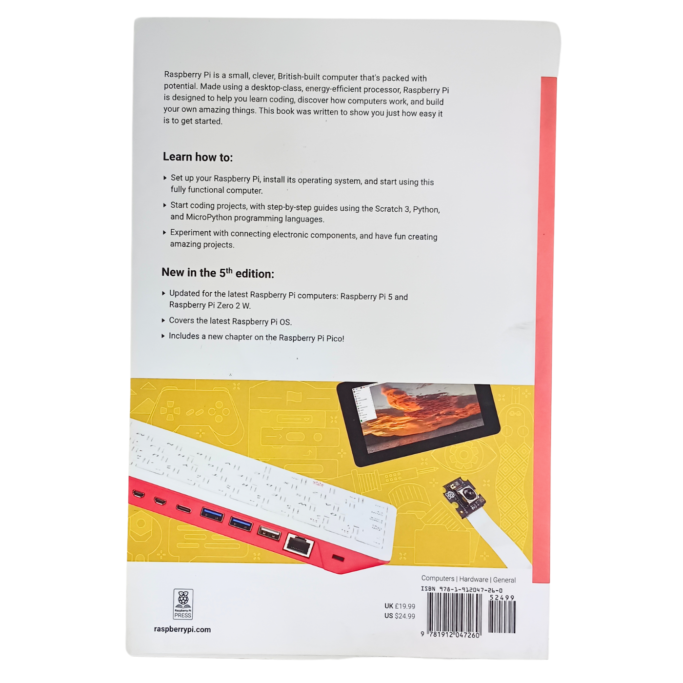 The Official Raspberry Pi Beginner's Guide 5th Ed – Essential guide for beginners & developers -Robocraze