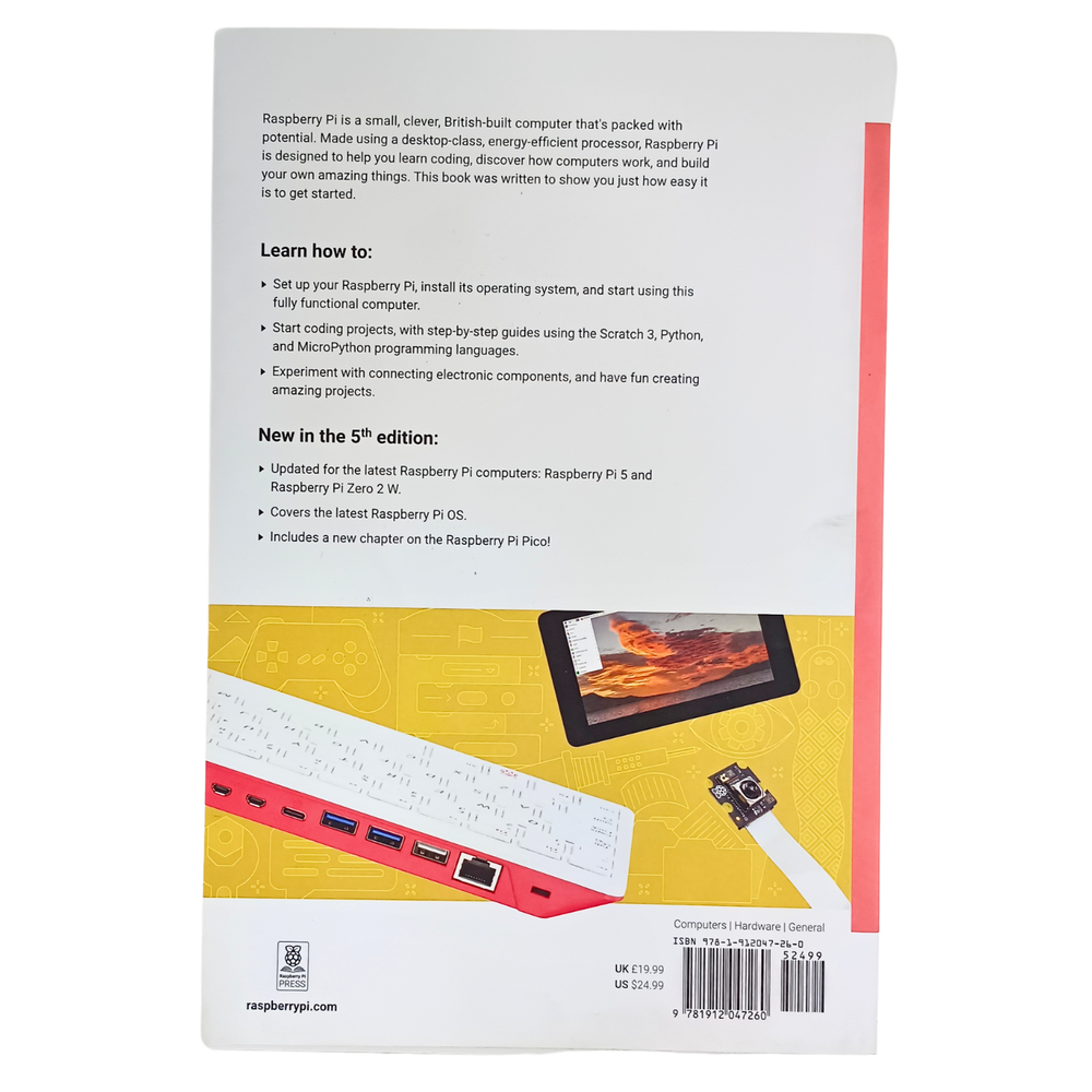 The Official Raspberry Pi Beginner's Guide 5th Ed – Essential guide for beginners & developers -Robocraze