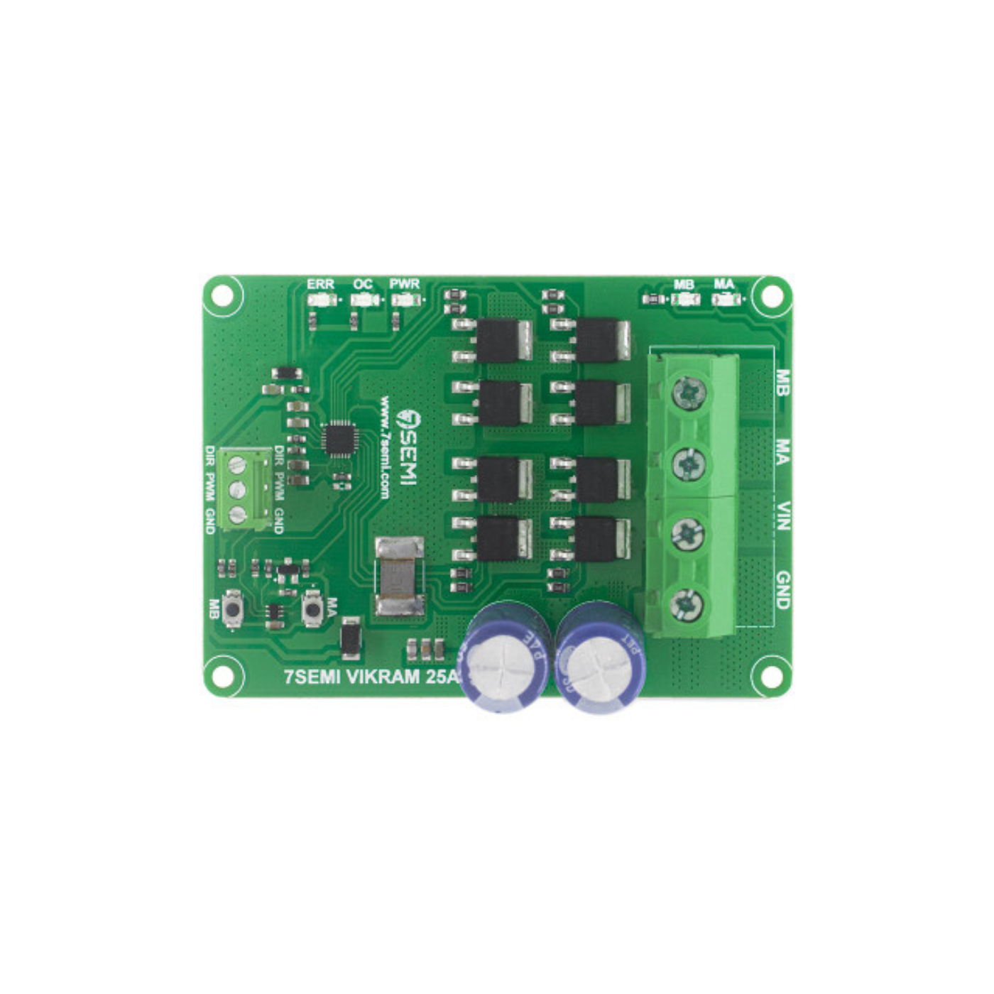 7Semi Vikram-3025 High-Power 25A DC Motor Driver for 6–30V Motors -Robocraze