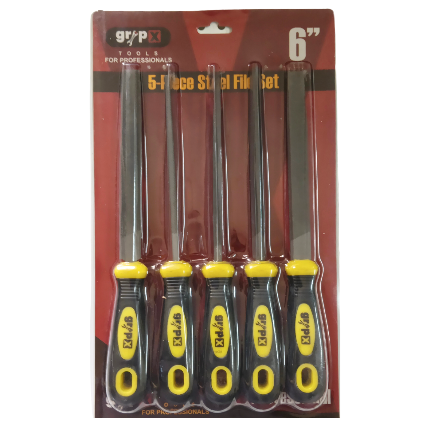 GripX 5-Piece 6-Inch Big Steel File Set