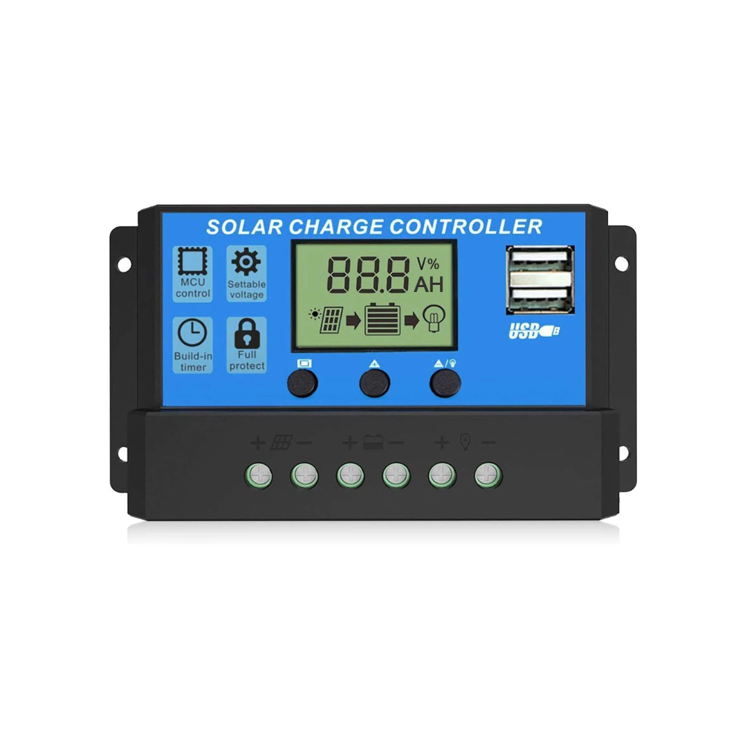 Bulk 20A Digital PWM Solar Controller with LCD and USB Output Port