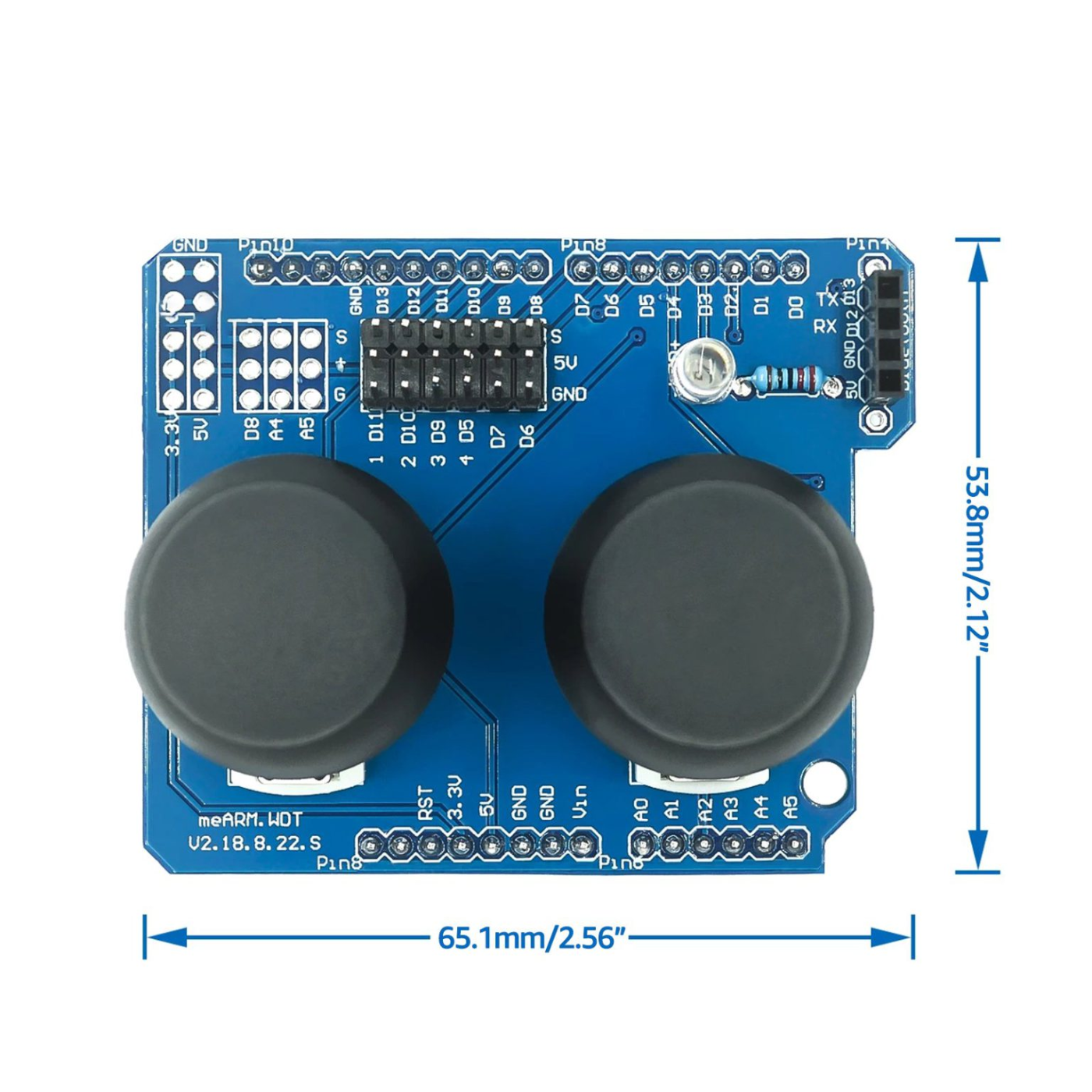 Dual PS2 Game Joystick Button Module Compatible with UNO R3 – Robocraze