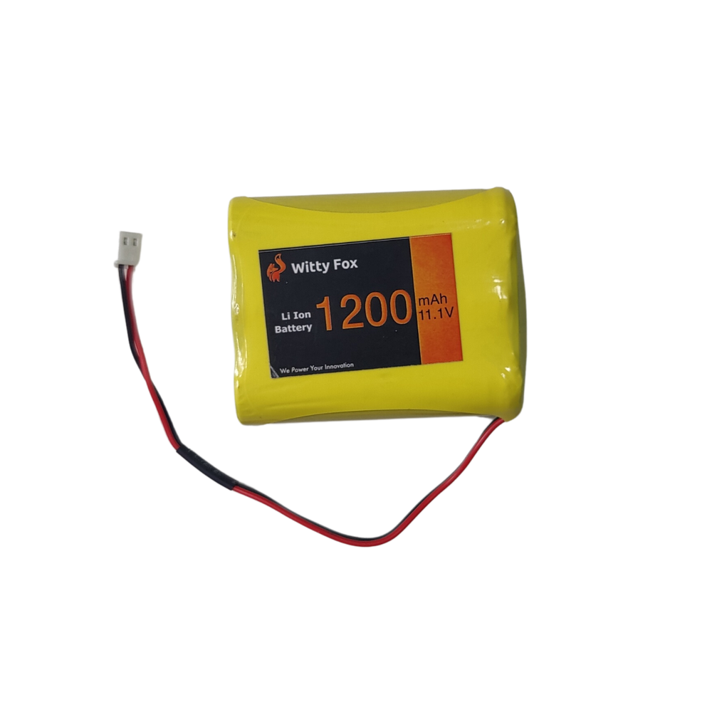 Witty Fox 11.1V 1200mAh Li-ion Battery – Quality battery for IoT & automation. -Lithium Battery -Robocraze