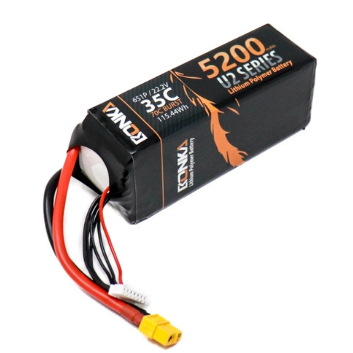 22.2v 5200mAh 35C 6S1P Bonka LiPo Battery – For FPV aircraft, RC drones & quadcopters - DIY Drone Parts - Robocraze
