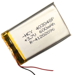 600 MAH 3.7V LIPO Rechargeable Battery- Batteries and Power Supply - LiPO Batteries and Chargers -Lipo Battery -Robocraze