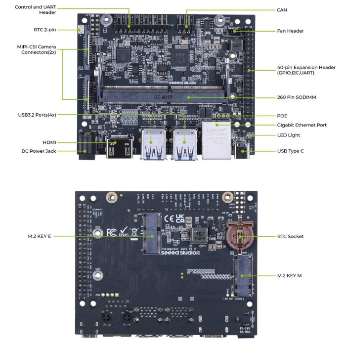 reComputer J4012 Edge AI Device – Jetson Orin NX 16GB module for AI & robotics.-Development Board -Edge AI -Robocraze