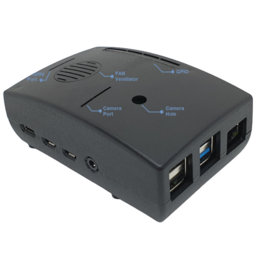 Raspberry Pi 4 Case with FAN - Model H4 – High-performance Official Raspberry Pi Case with fan. -Robocraze