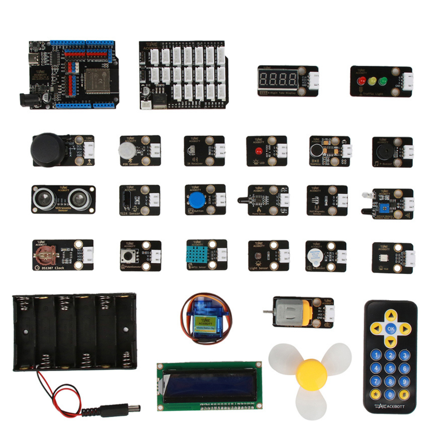 ACEBOTT QE202 ESP32 Advanced Electronic Sensor Project Learning Kit 26-in-1 - Robocraze