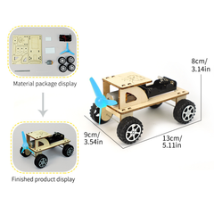 Pludo STEM Kit Breeze Car – Air Pressure Science Kit for Kids 3–8 | Grade Preschool–2 Motion & Force Model -Pludo Education Kit -Robocraze