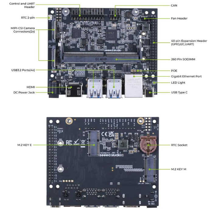 reComputer J4012-Edge AI Device with NVIDIA Jetson Orin™ NX 16GB module