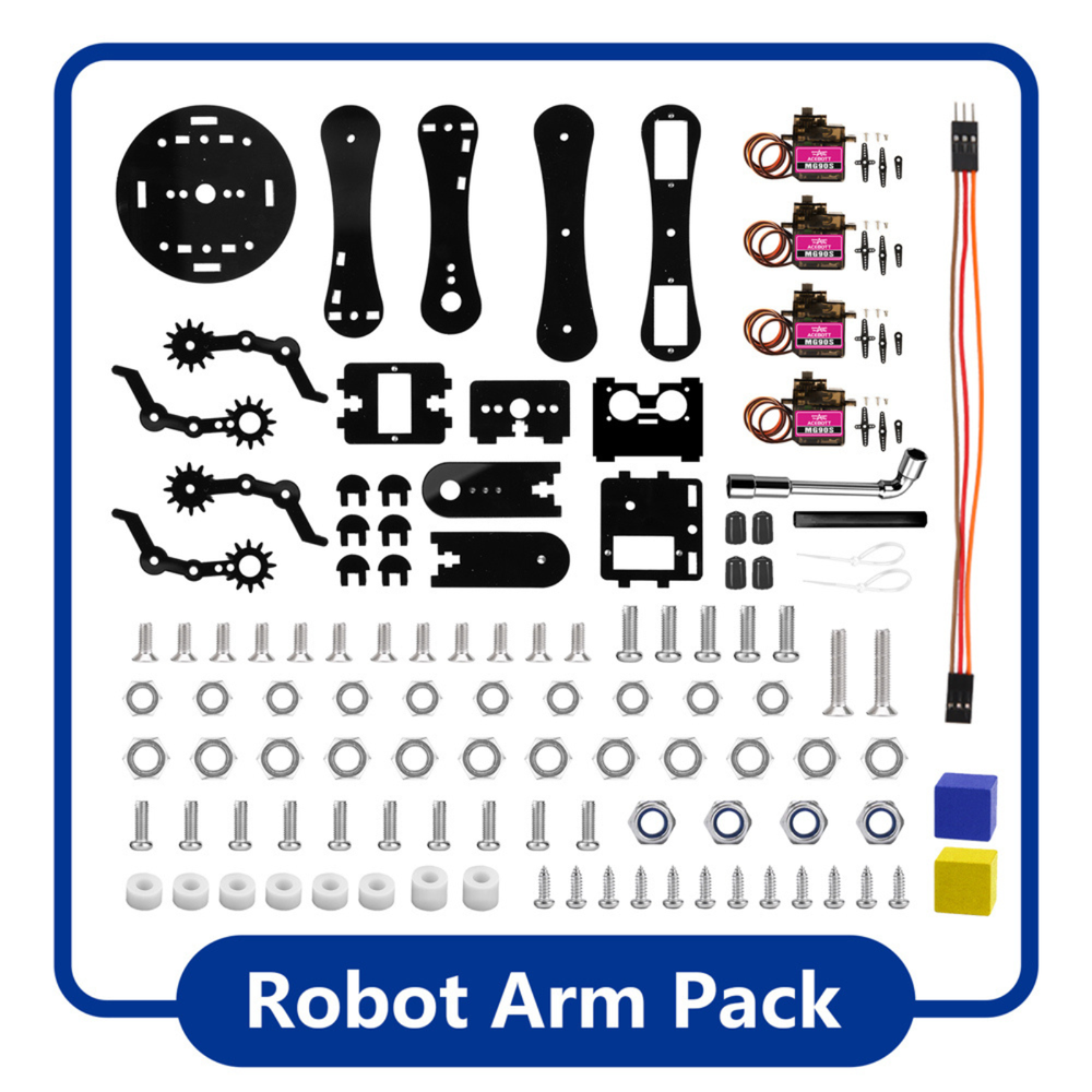 ACEBOTT ESP32 5-DOF Robot Arm Kit QD007 – AI Robot Kits expansion for robotics. -DIY Car Kits -Robocraze