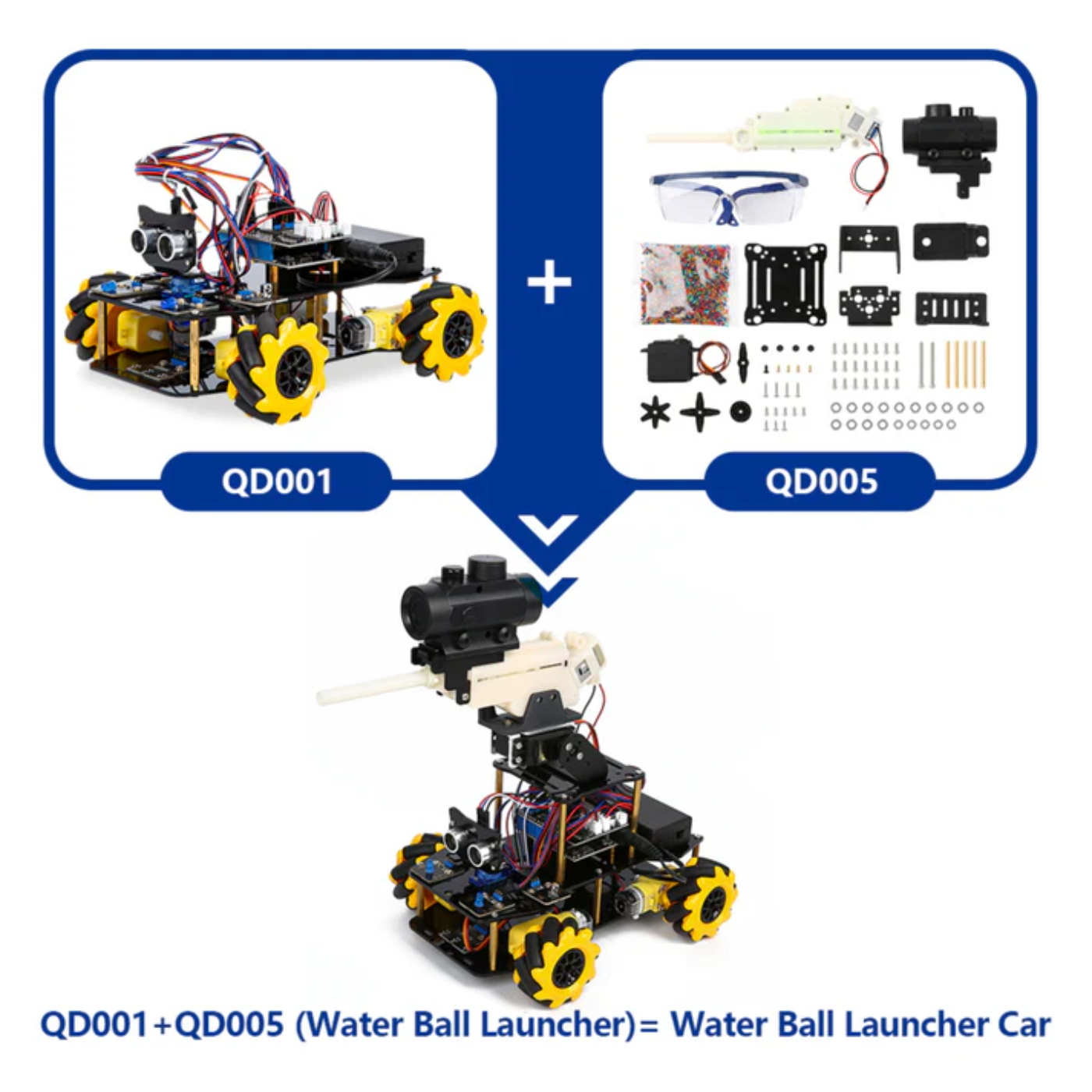 ACEBOTT ESP32 Shooting Car Expansion Pack with Water Bullet - QD005