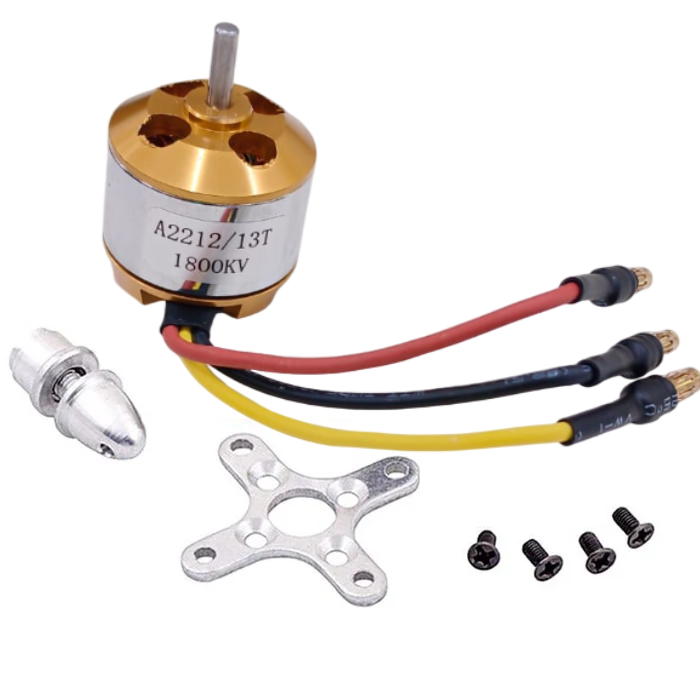 1800 KV BLDC Drone Motor for FPV Aircraft Models, RC Drones, and Quadcopters - DIY Drone Parts - Robocraze